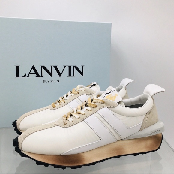 Lanvin Bumper Sneakers Optic White- Men’s Size US 12 M
